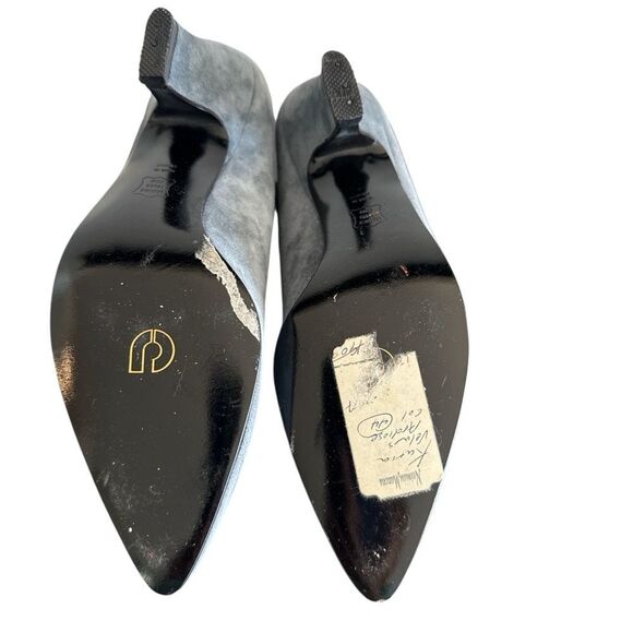 Charles Jourdan Classic Gray Suede Heels - Picture 8 of 12